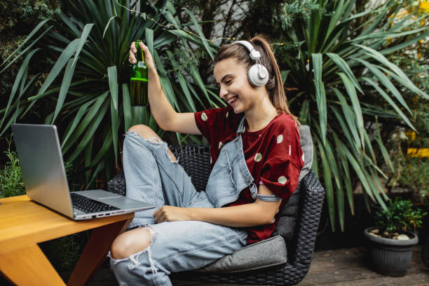 istock Online party on a video call 1269926727