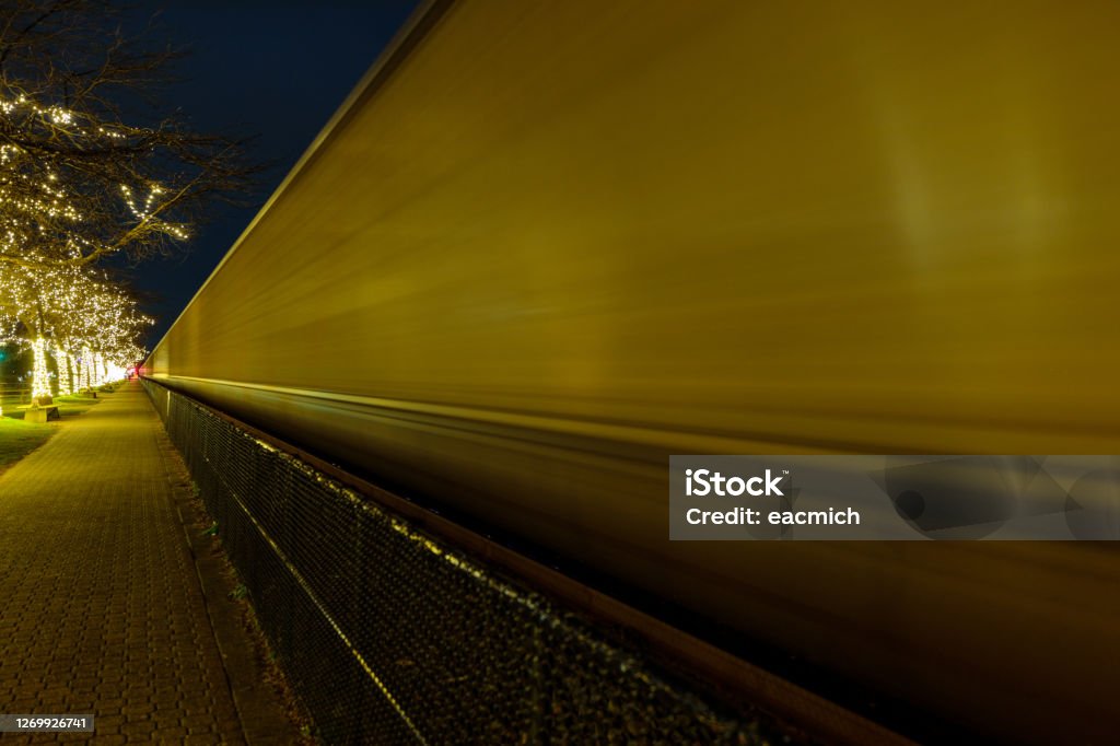 Train in motion long exposure Abstract Stock Photo