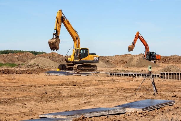 istock Crawler excavator at a construction site. Special machinery for earthworks. Powerful unit 1269927154