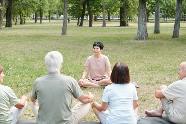 istock Explaining basics of yoga 1269928858