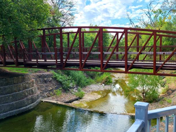 istock Bridge across historic stone dam for steam engines 1269931446