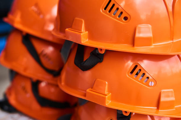 istock new industrial hard hats close up 1269932867