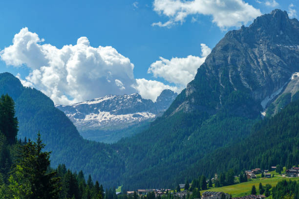 istock Mountain landscape along the road to Pordoi pass, Dolomites 1269936604
