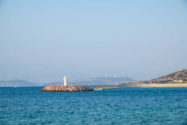 istock Beautiful lighthouse view in the port 1269937325