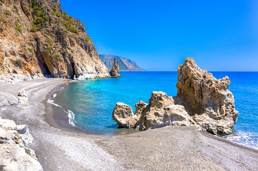 Amazing Kalogeros beach near Agia Roumeli, Chania, Crete, Greece.