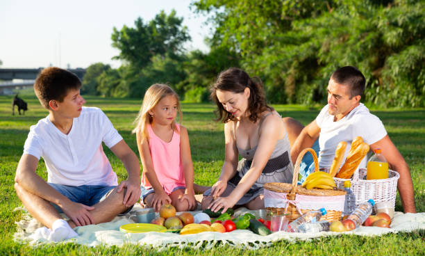 istock Family enjoying picnic 1269942218