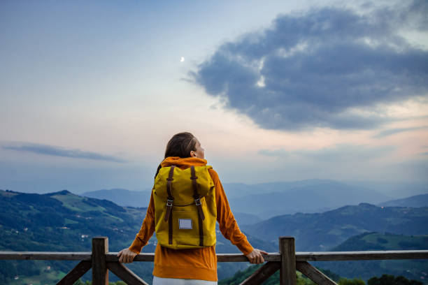 Hiking and enjoying in beautiful view
