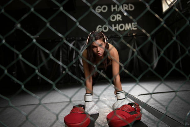 istock Attractive young athlete exercising at the gym 1269950736