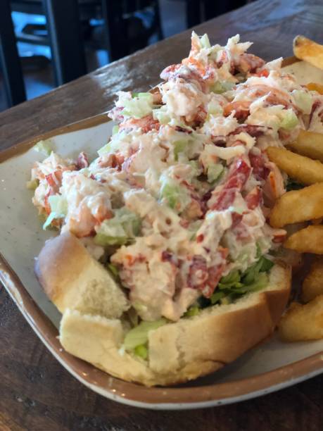 Stuffed an Indulgently Filled Lobster Roll; a New England Classic