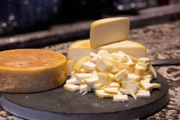 gourmet cheese board. - provolone foto e immagini stock