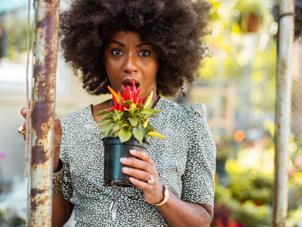 Studio shot of a beautiful young woman posing with flowers in her hair