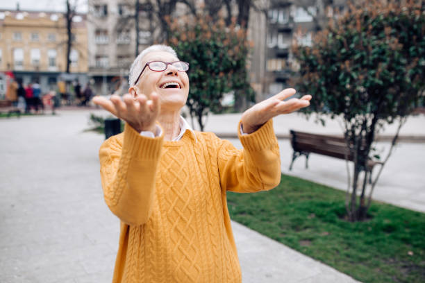 istock Older woman wants the rain to fall 1269965483