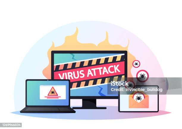 Computer Compromised Scareware Screen Computer Pop Up Box On Cracked Pc Screen Warning Of System Being Hacked ...