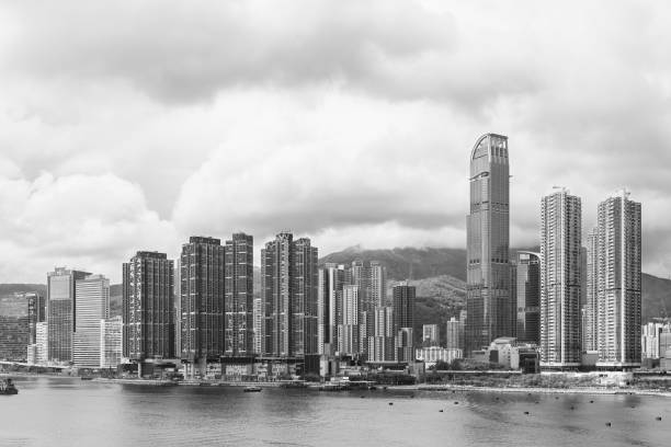 istock Skyscraper in downtown district in Hong Kong city 1269979228