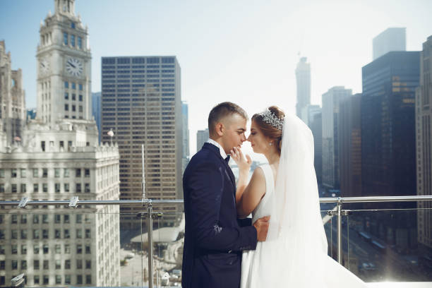 istock Beautiful wedding couple 1269985837