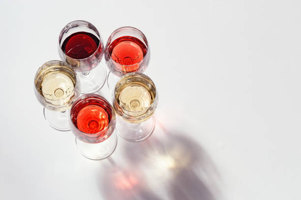 istock Set of wine in glasses. View from above 1269992514