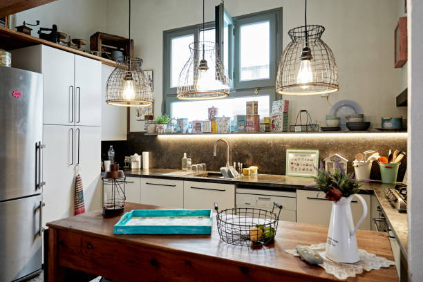 istock Domestic Kitchen and Small Dining Area in Spanish Home 1269997039