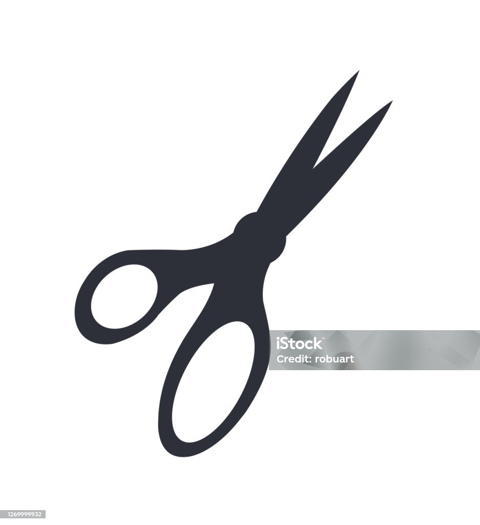 Silhouette Of Art Scissors Vector Illustration Stock Illustration -  Download Image Now - Clip Art, Computer Graphic, Equipment - iStock