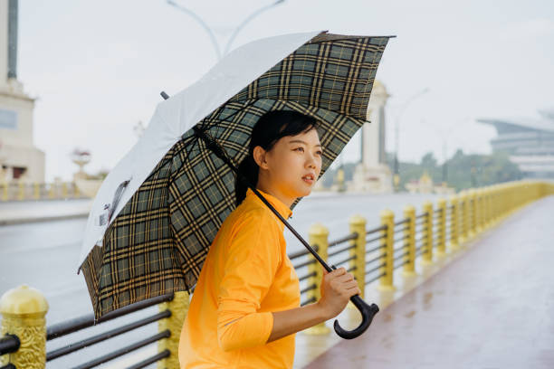 istock Walk under the rain with umbrella 1270003802