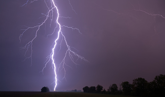 A breathtaking scenery of lightning in the dark sky - great for a cool background