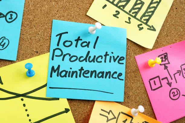istock Total productive maintenance TPM on the blue memo. 1270010029