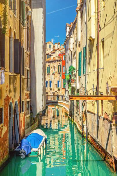 istock Venice cityscape with narrow water canal 1270012410