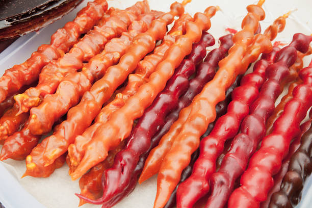 istock Churchkhela lays on table, close up 1270012573