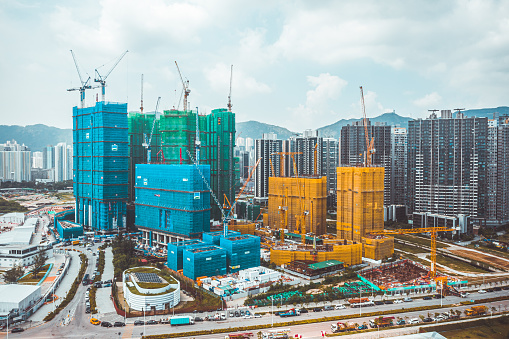 Construction site in Kai Tak, Hong Kong