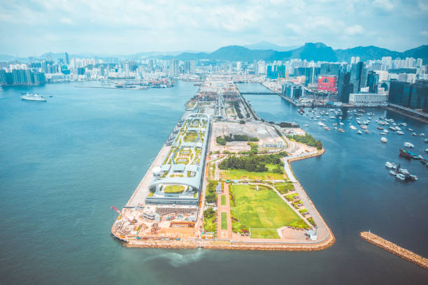 香港・カイタクの建設現場 - kowloon bay ストックフォトと画像