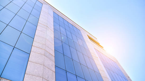 istock Glass curtain wall of modern office building. 1270020343