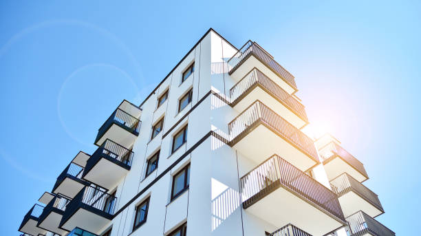 istock Architectural details of modern apartment building. 1270020476