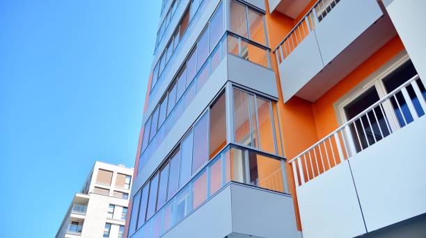 istock Architectural details of modern apartment building. 1270021008