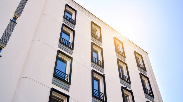 istock Architectural details of modern apartment building. 1270021333