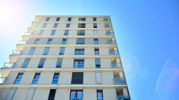 istock Architectural details of modern apartment building. 1270021375