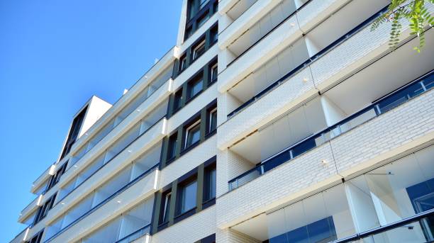 istock Architectural details of modern apartment building. 1270021409