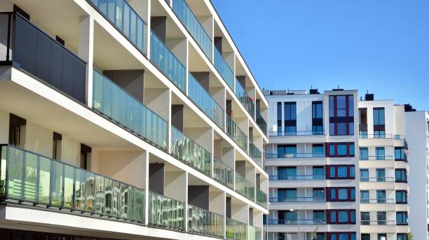 istock Architectural details of modern apartment building. 1270021436