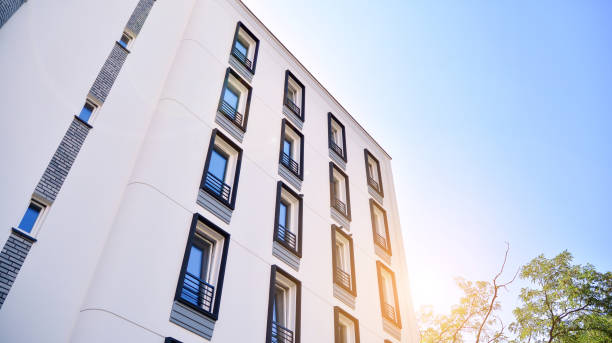 istock Architectural details of modern apartment building. 1270021454