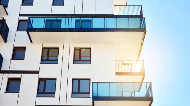istock Architectural details of modern apartment building. 1270021529