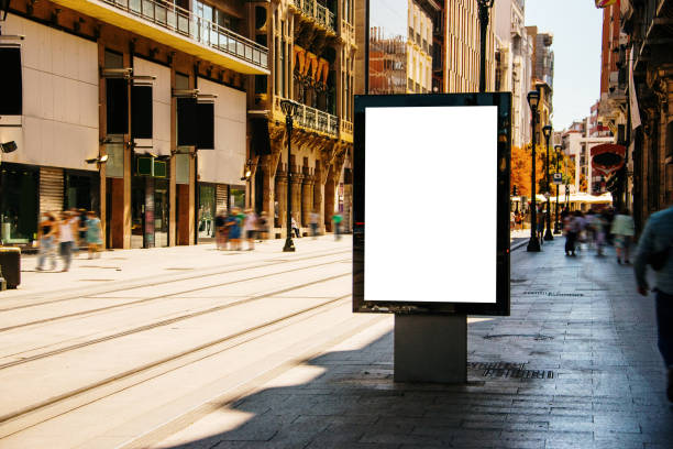 istock Blank billboard at city street 1270027547