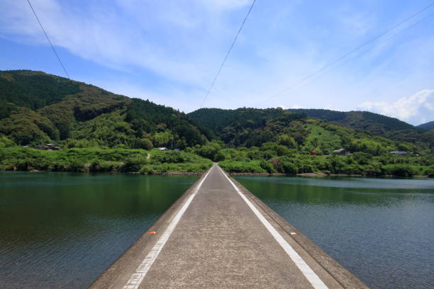 istock Misato subsidence bridge where you can spend leisurely, early summer (Shimanto City, Kochi Prefecture) 1270030385
