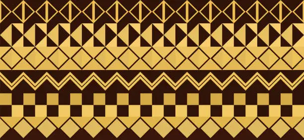Vector illustration of Horizontal background - traditional african pattern