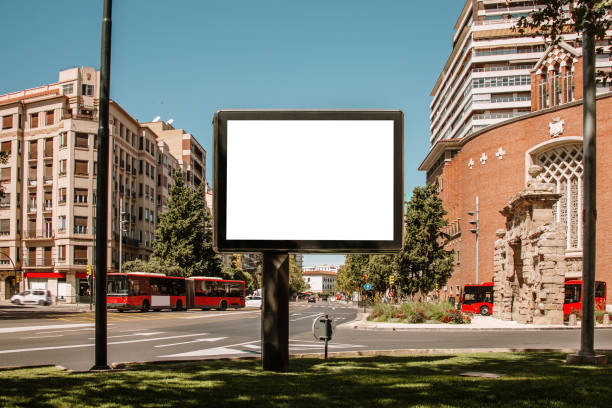istock Blank billboard at city street 1270031719
