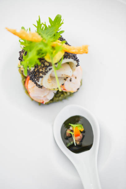 istock Luxury gourmet fish roll with quinoa and vegetables 1270036537