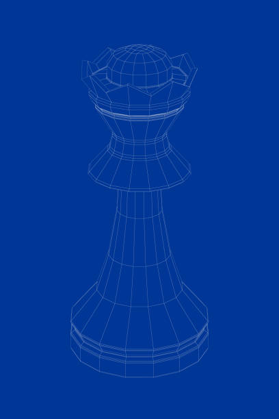 istock 3d model of queen chess 1270037017