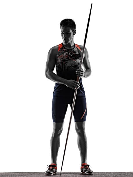 istock young man athletics Javelin athlete  isolated white background 1270038776