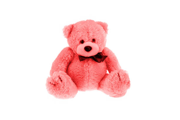 istock A cute pink teddy bear isolated on a white background 1270043938
