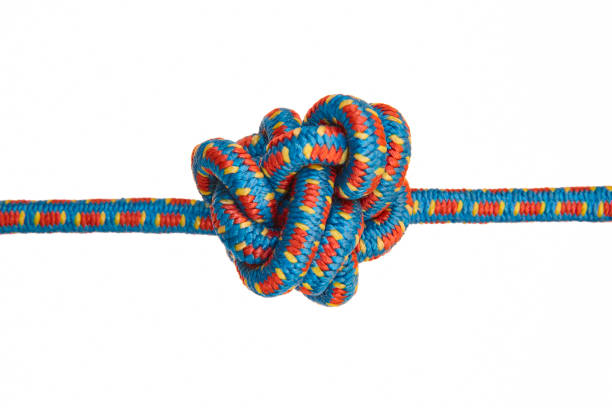 istock Knot and rope isolated on white. Problem and complicated concept 1270045867