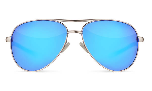 istock Aviators sunglasses with blue lenses isolated on white 1270046261