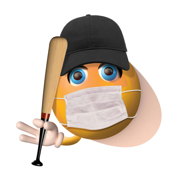 Masket Baseball Emoji with Bat