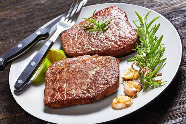 istock fried beef steaks with rosemary bouquet, garlic and salt 1270047950